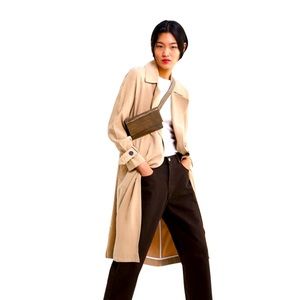 Zara XS flowy trench coat with pockets